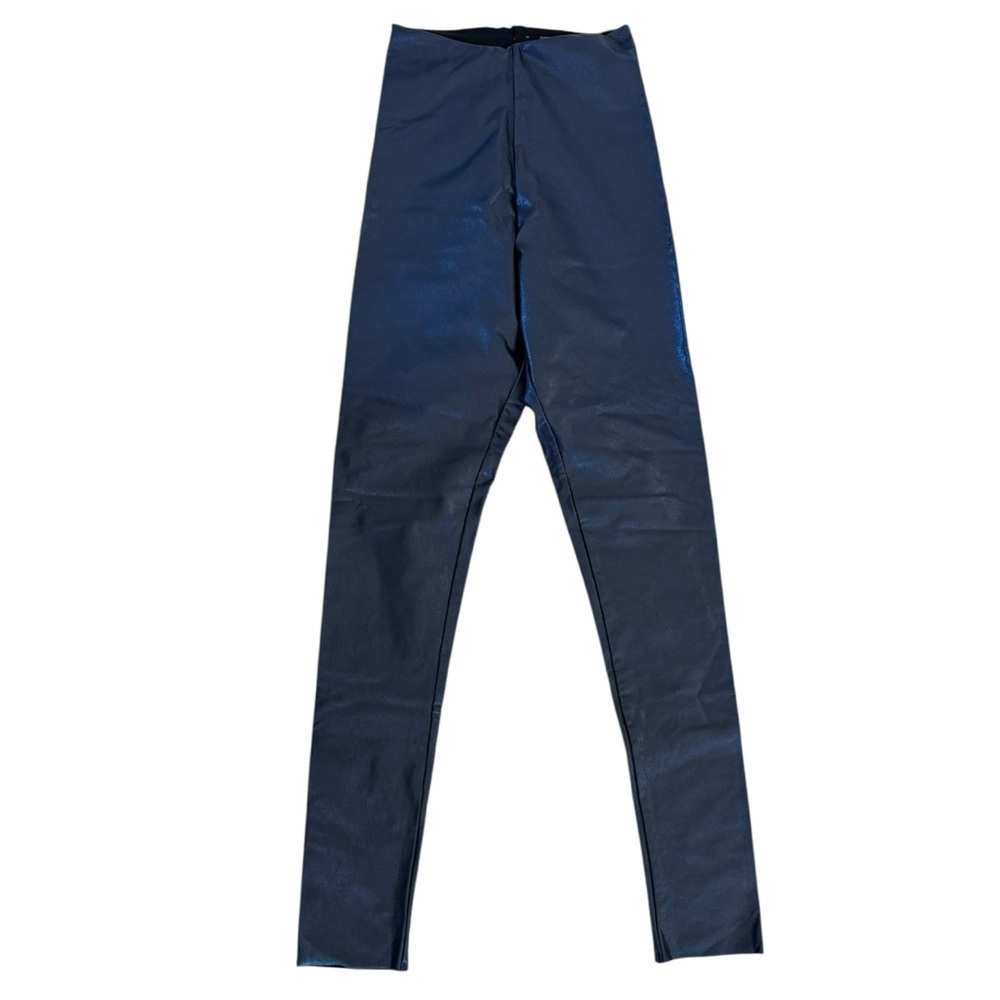 Commando Navy Faux Leather Leggings